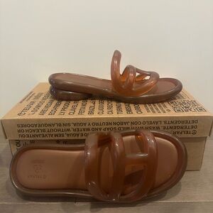 Melissa x TELFAR Women's Brown Jelly Slide Sandals